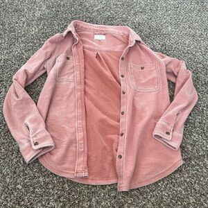 coral Button-Up Shirt